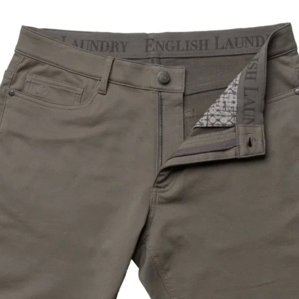 English Laundry Mens Slimmer Straight Leg Khaki Brown Jean Pants 32 x 32 New - Picture 7 of 7